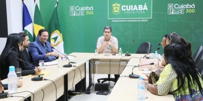 Imagem em Reunião comissão TDI com prefeito de Cuiabá.