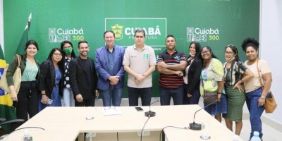 Imagem em Reunião comissão TDI com prefeito de Cuiabá.