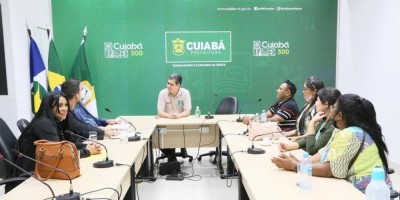Imagem em Reunião comissão TDI com prefeito de Cuiabá.