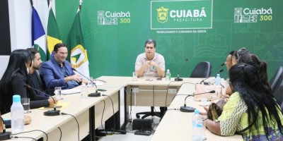 Imagem em Reunião comissão TDI com prefeito de Cuiabá.