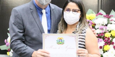 Imagem em Sessão solene saúde e titulo cidadão MT