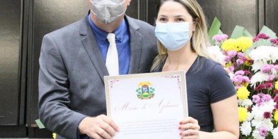 Imagem em Sessão solene saúde e titulo cidadão MT