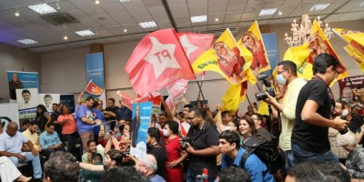 Imagem em Convenções Federação (PT, PV, e PCdoB) e Progressistas.