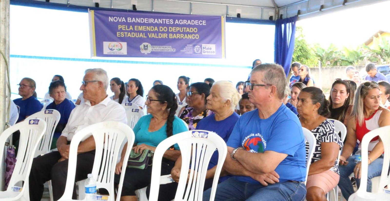 Com emenda de R$ 1 milhão, Barranco participa de inauguração de Centro de Convivência do Idoso em Nova Bandeirantes