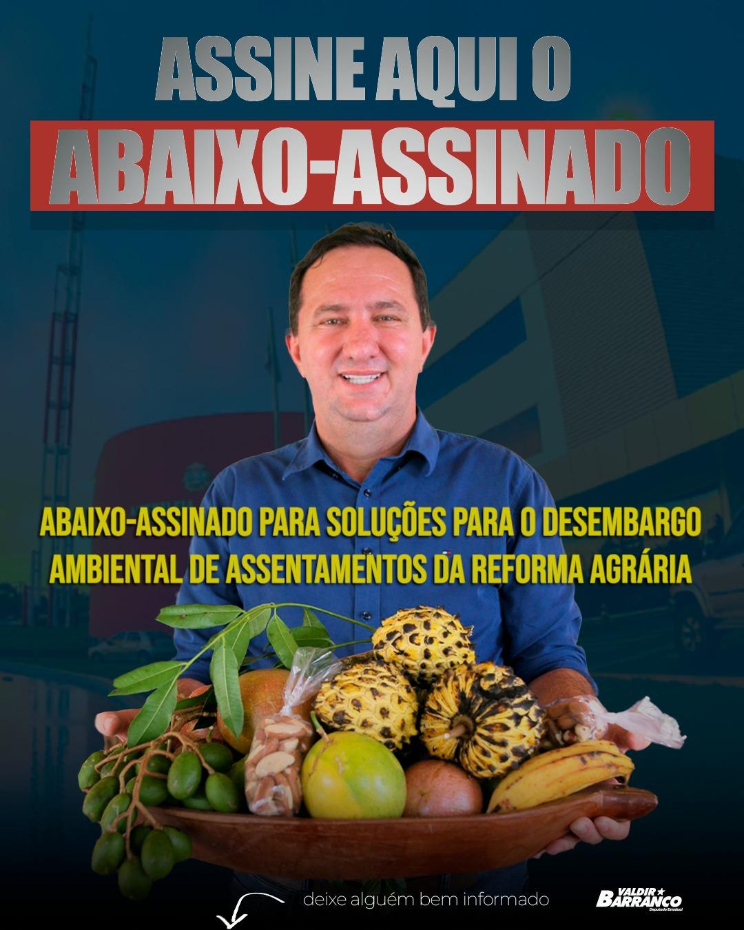 Abaixo-assinado para soluções para o desembargo ambiental de assentamentos da reforma agrária