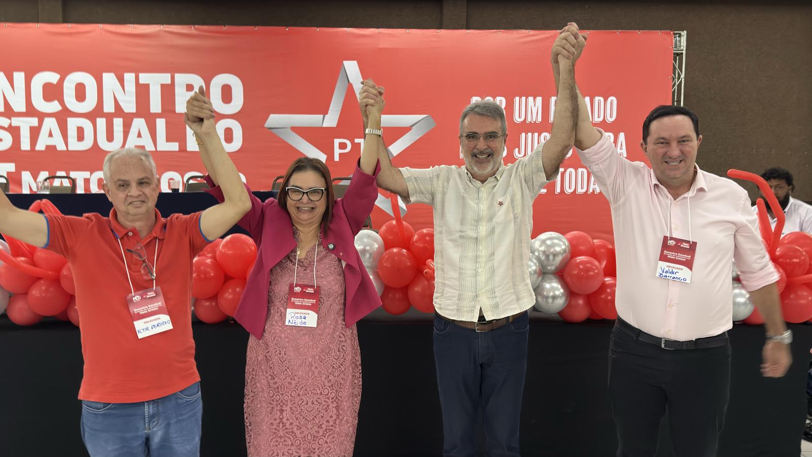 Valdir Barranco encerra ciclo de 8 anos e passa presidência do PT-MT para Rosa Neide