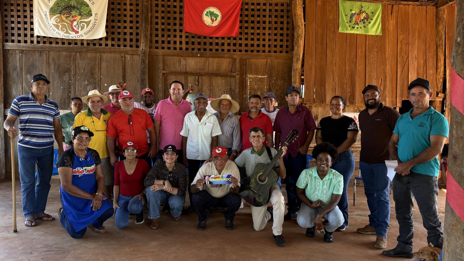 Em Mirassol d’Oeste, deputado Valdir Barranco visita os assentamentos Silvio Rodrigues e Roseli Nunes e destaca a força da agricultura familiar