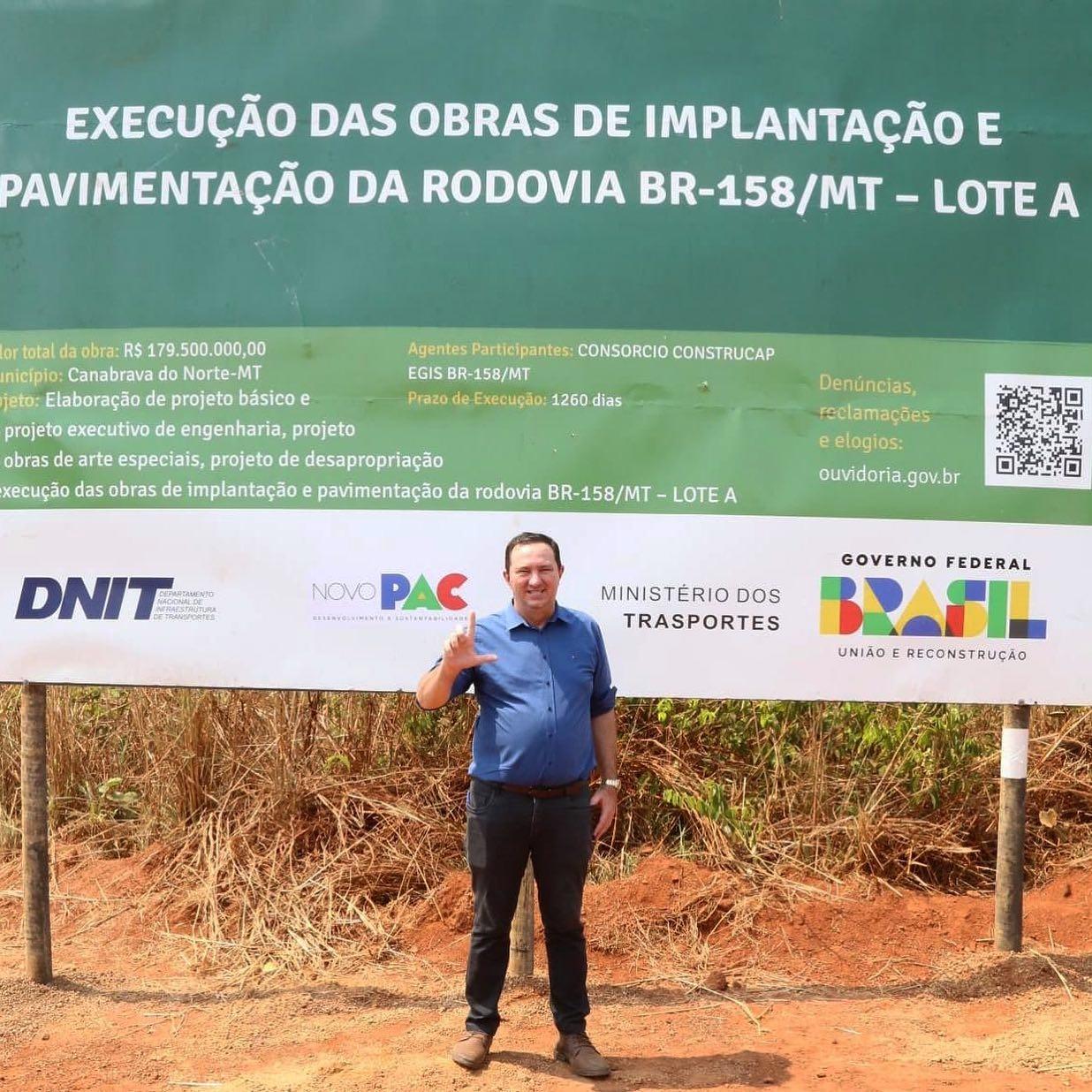 Barranco 13123 destina mais de R$ 4 milhões em emendas para infraestrutura e mobilidade em Mato Grosso