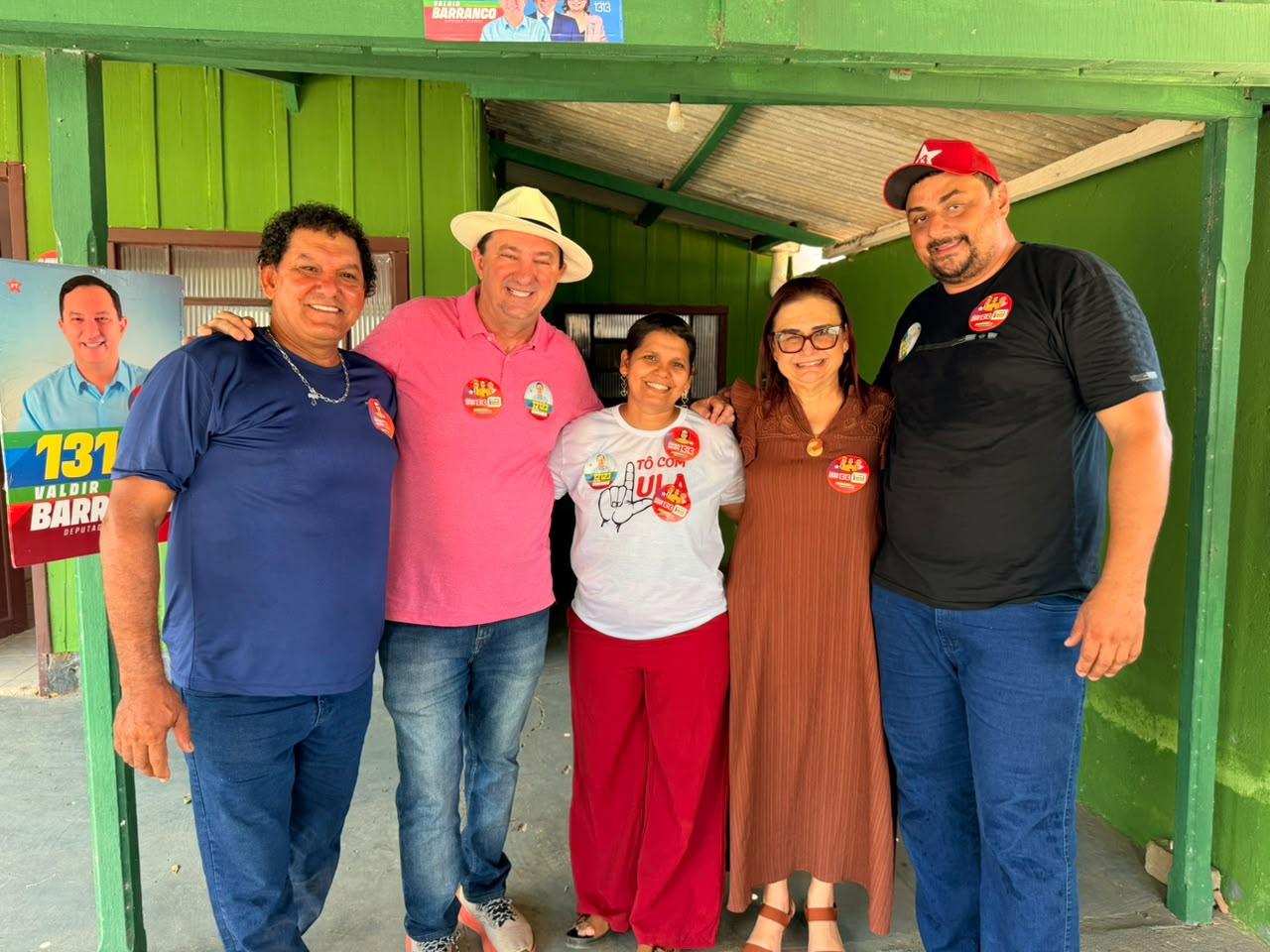 Dupla do Lula 13 em Mato Grosso, Barranco 13123 e Rosa Neide 1313 levam campanha a Paranaíta e Alta Floresta