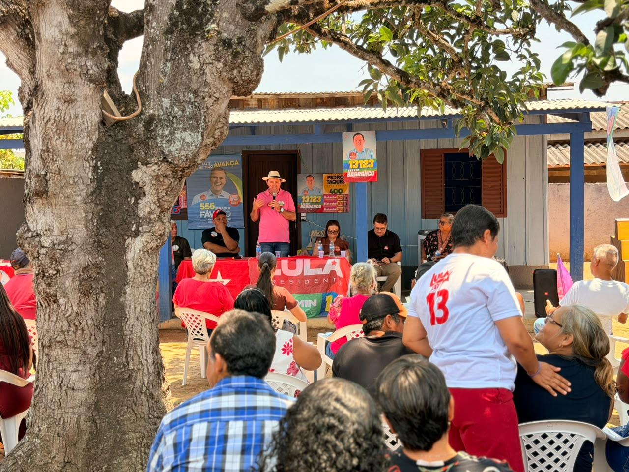 Dupla do Lula 13 em Mato Grosso, Barranco 13123 e Rosa Neide 1313 levam campanha a Paranaíta e Alta Floresta