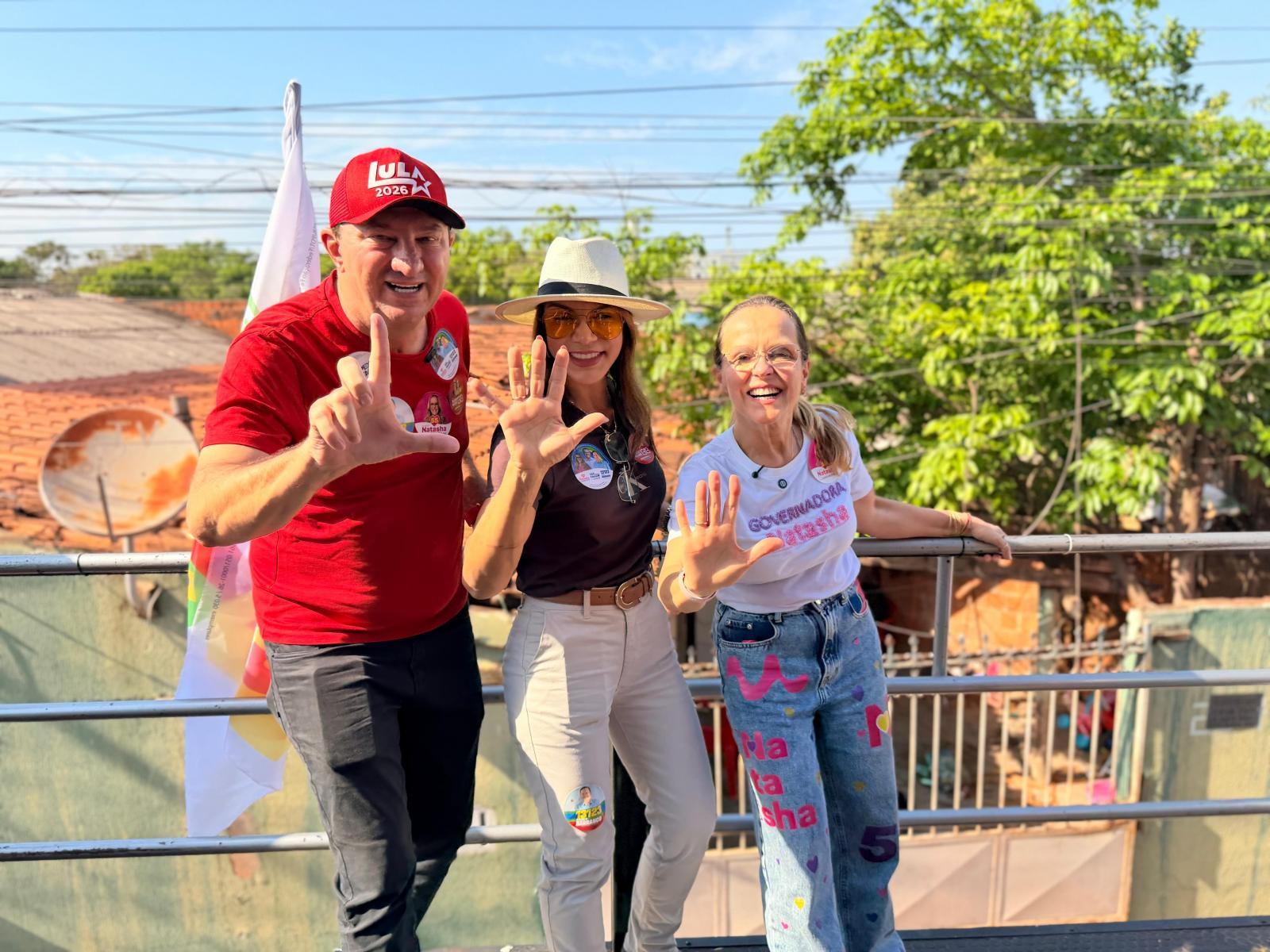 Deputado Valdir Barranco 13123 passa pelos bairros Santa Isabel, Cidade Alta, Verdão, Cidade Verde e Coophamil ao lado de Natasha 55